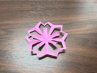 折り紙の桜の折り方（1枚）