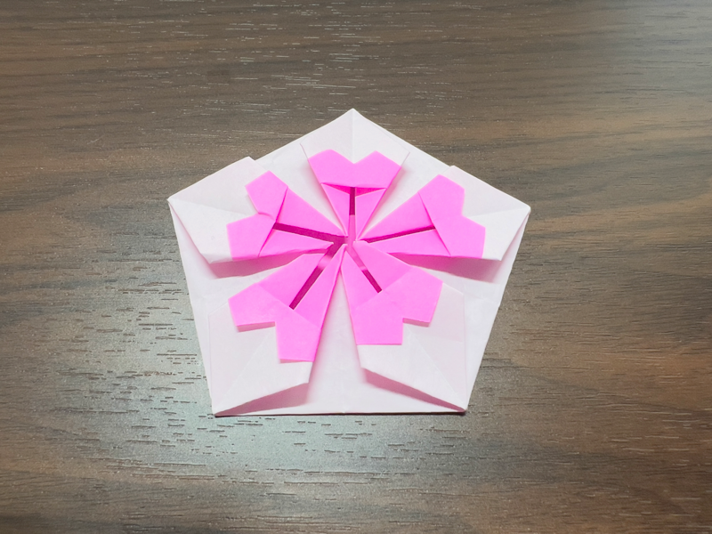 折り紙のコースター（桜）