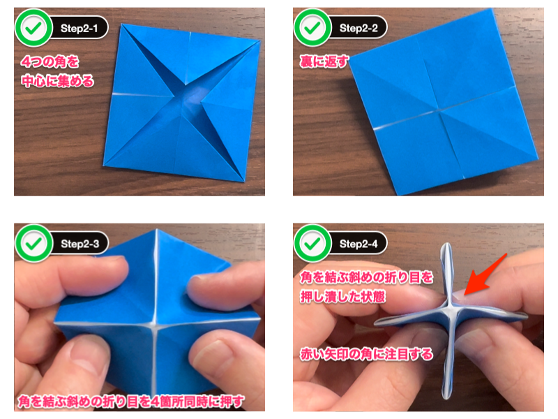 折り紙のパックンチョ（ステップ2）