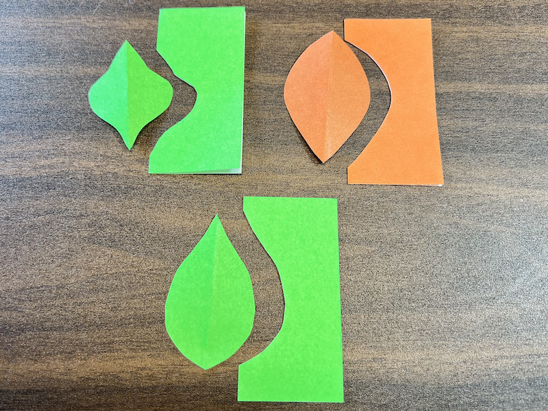 葉っぱの折り紙の作り方（パターン1）