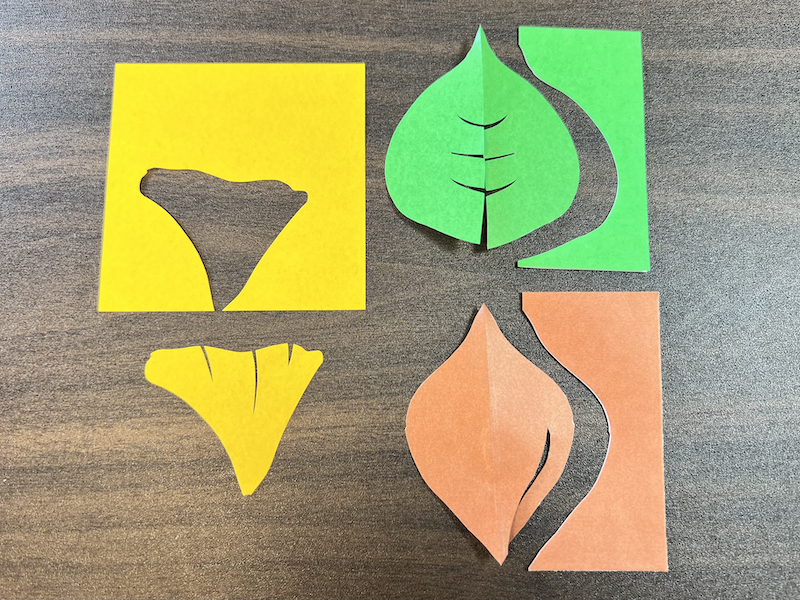 葉っぱの折り紙の作り方（パターン3）