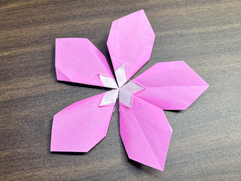 折り紙の桃の花（簡単）
