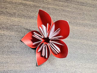 折り紙の梅の花（簡単）