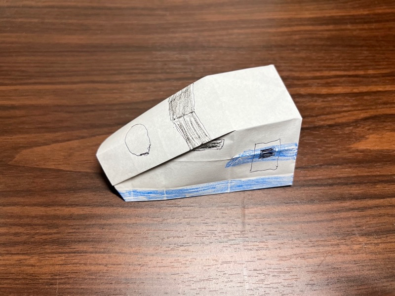 折り紙の新幹線（立体な0系）