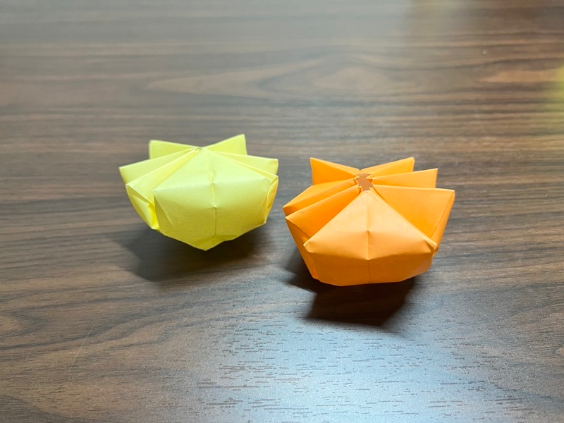 折り紙かぼちゃ（立体）